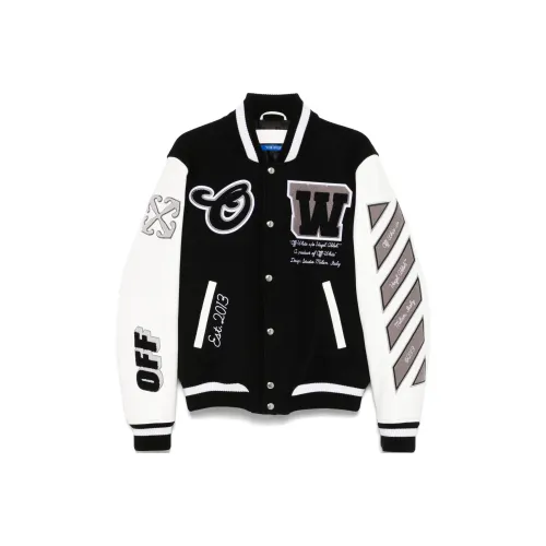 OFF WHITE Lea Applique Varsity Jacket