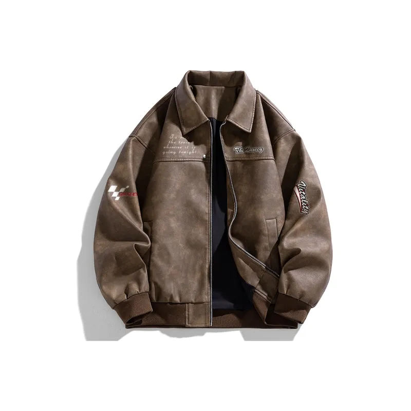 Qnxeey Leather Jackets Unisex-2