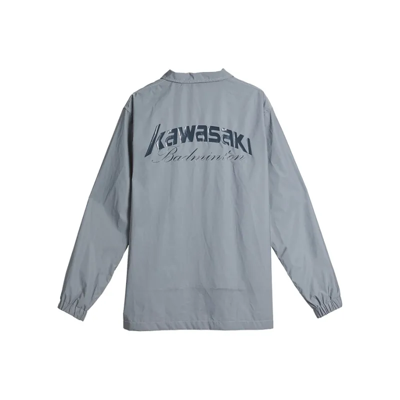 Kawasaki Long-Sleeved Jackets & Coats Unisex Silver Gray-0