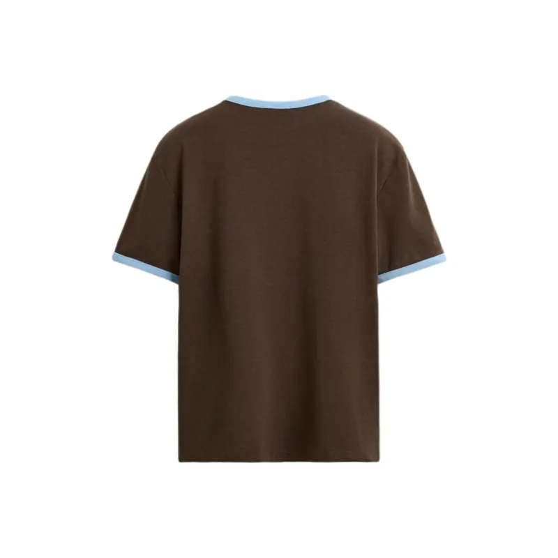 ZARA T Shirts Men Brown-1