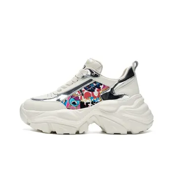 HR Low Top Chunky Sneakers Women's Beige Multicolor