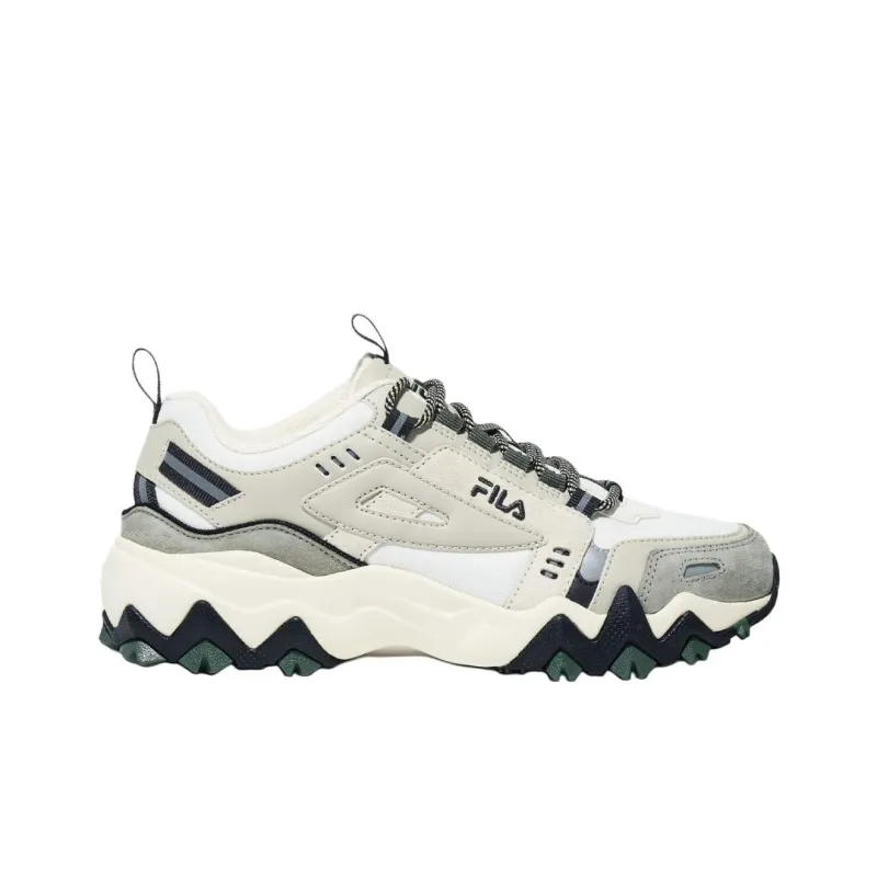 FILA Anti Slip Wear Resistant Low Top Casual Shoes Unisex White Gray-1