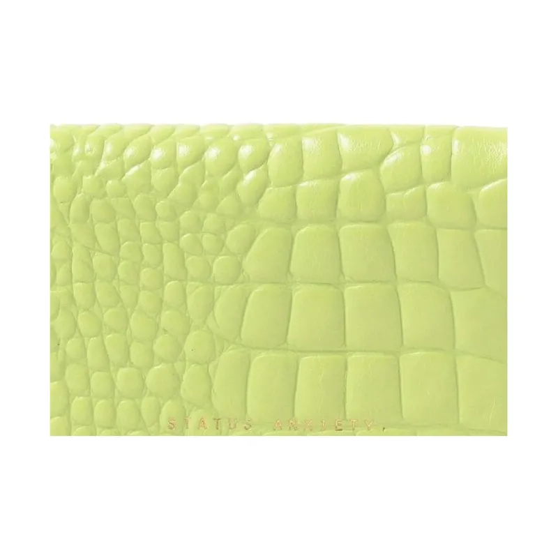 Beams STATUS ANXIETY Collaboration Cow Leather Business Card Holder Women's Lemon-4