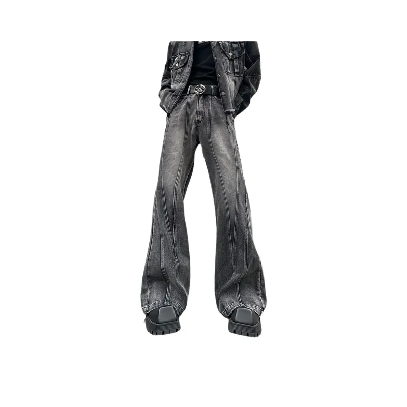 WELTER EXPERIMENT Classic Jeans Unisex Black Gray Tone-0