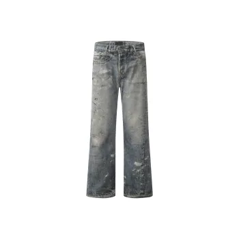 GBXM Jeans Unisex Ink Splatter Blue