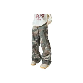 404MOB GANG Casual Pants Unisex Camouflage