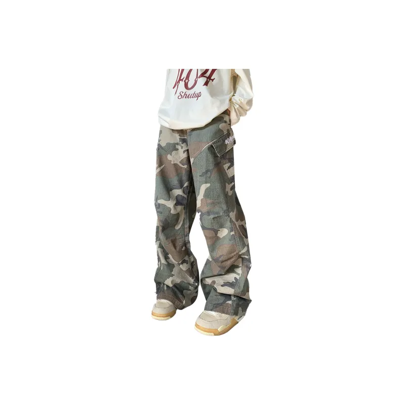 404MOB GANG Casual Pants Unisex Camouflage-0