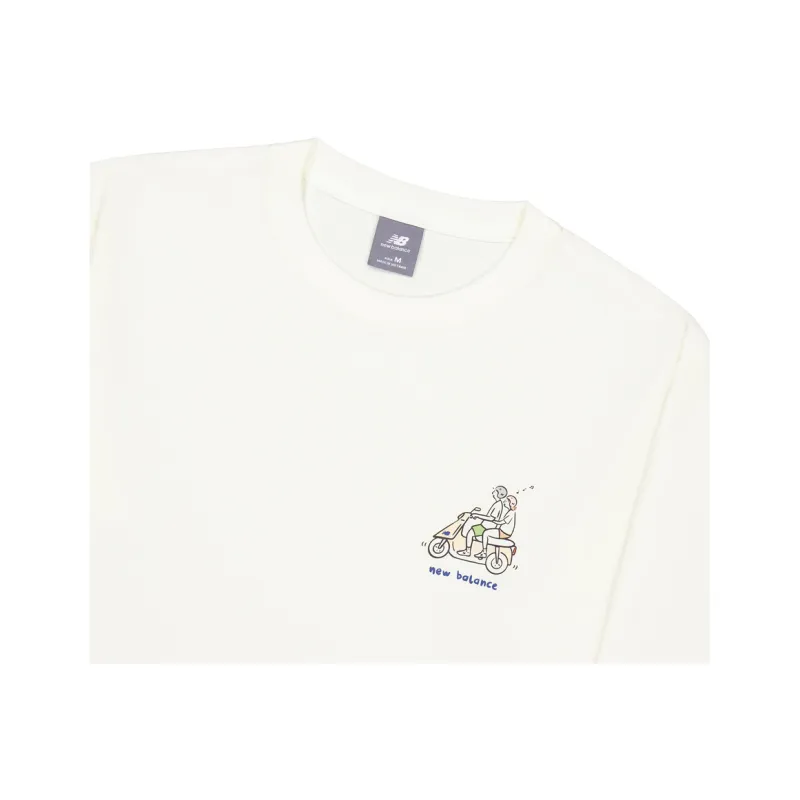 New Balance T Shirt Unisex Ivory White-2
