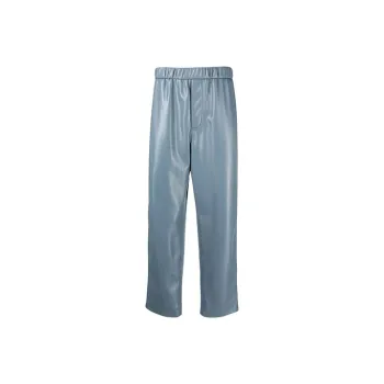 NANUSHKA Leather Pants Men Blue