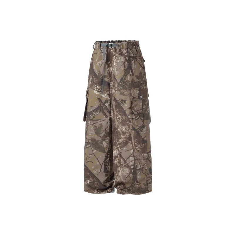 BUTTBILL Cargo Pants Unisex Branch Camouflage-0
