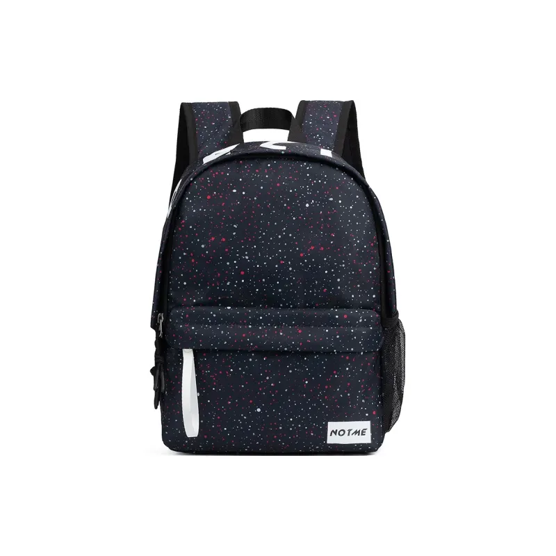 LOVERPUSS Fabric Backpack Unisex Baby's Breath Black-0