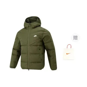 Nike Down Jacket Men's Green Includes Shopping Bag