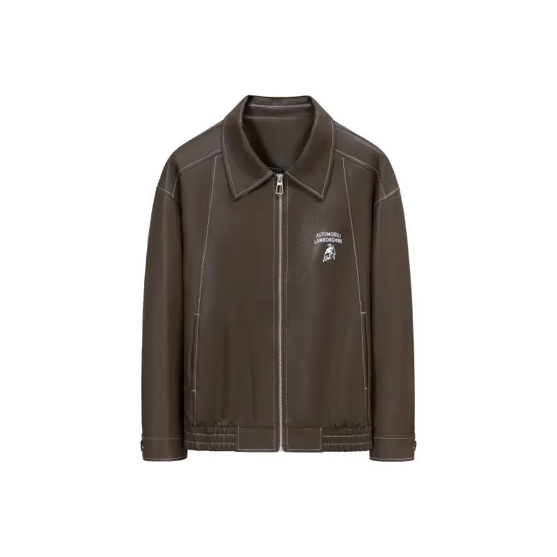 Automobili Lamborghini Leather Jacket Unisex-2