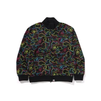 A BATHING APE Neon Camo Jacquard Track Jacket
