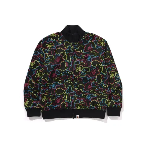 A BATHING APE Neon Camo Jacquard Track Jacket