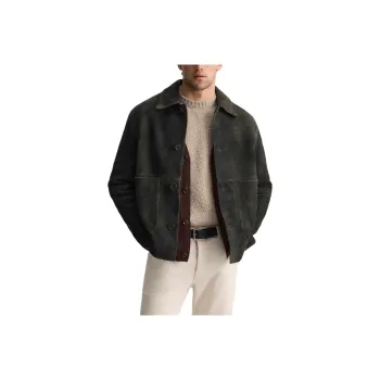 ZARA Leather Jacket Men's Brown
