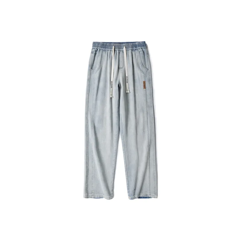 TOUHAOQINGNIAN Jeans Unisex-4