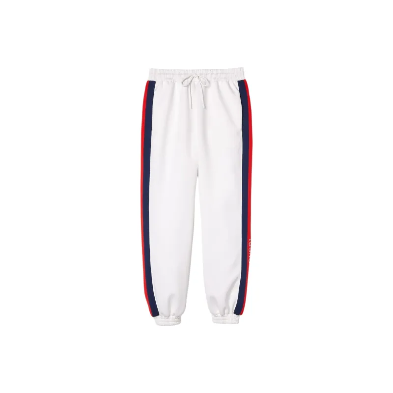 GUCCI Lido Knitted Sports Pants Men's White-0