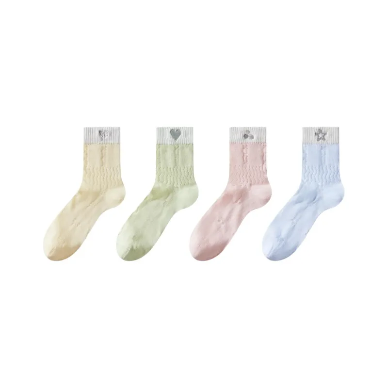 MADALLO Mid Calf Socks Women's Combo Set-2