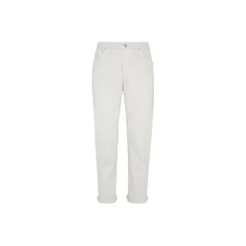 Brunello Cucinelli Logo Patch Straight Leg Jeans