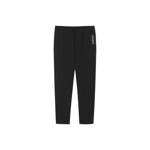 SAINT LAURENT Embroidered logo Striped Track Pants