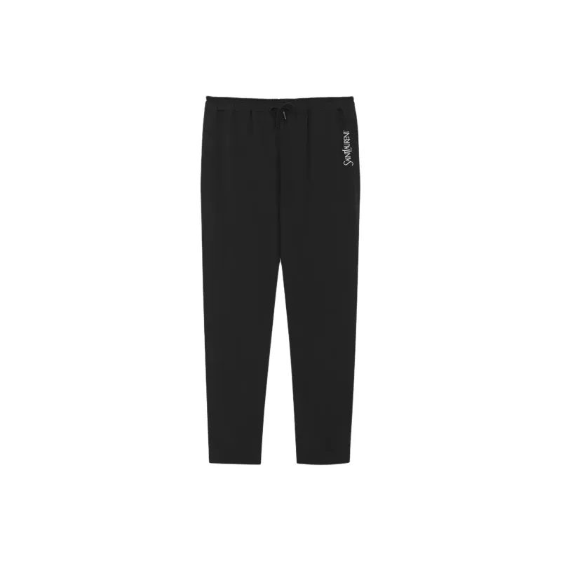 SAINT LAURENT Embroidered logo Striped Track Pants-0