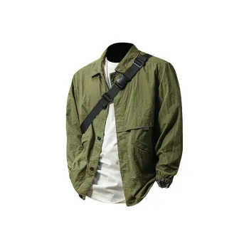 Seasonal Words Sun Protection Clothing Men's Green