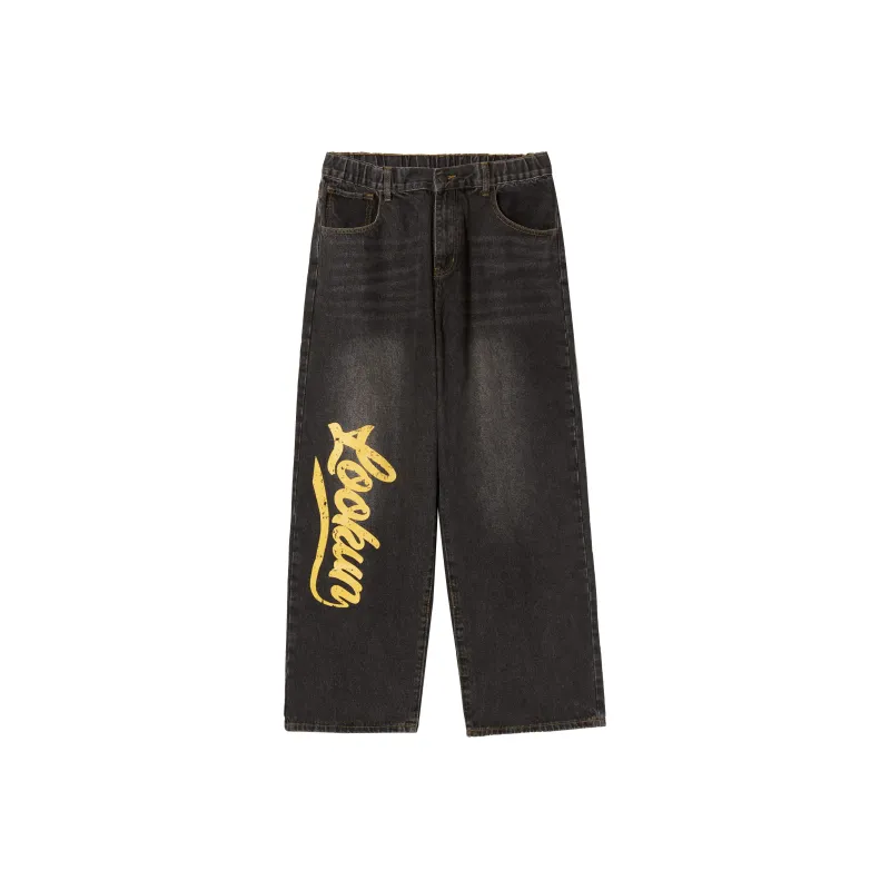 LOOKUN Jeans Men Dark Gray-0