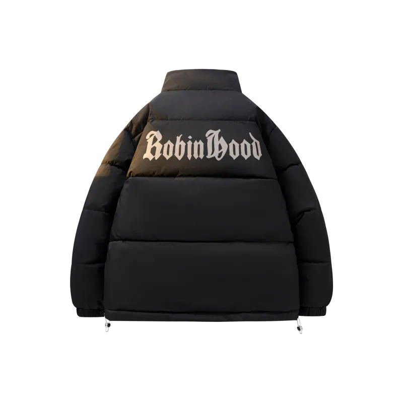 ROBINHOOD Puffer Jacket Unisex Black Pink-3