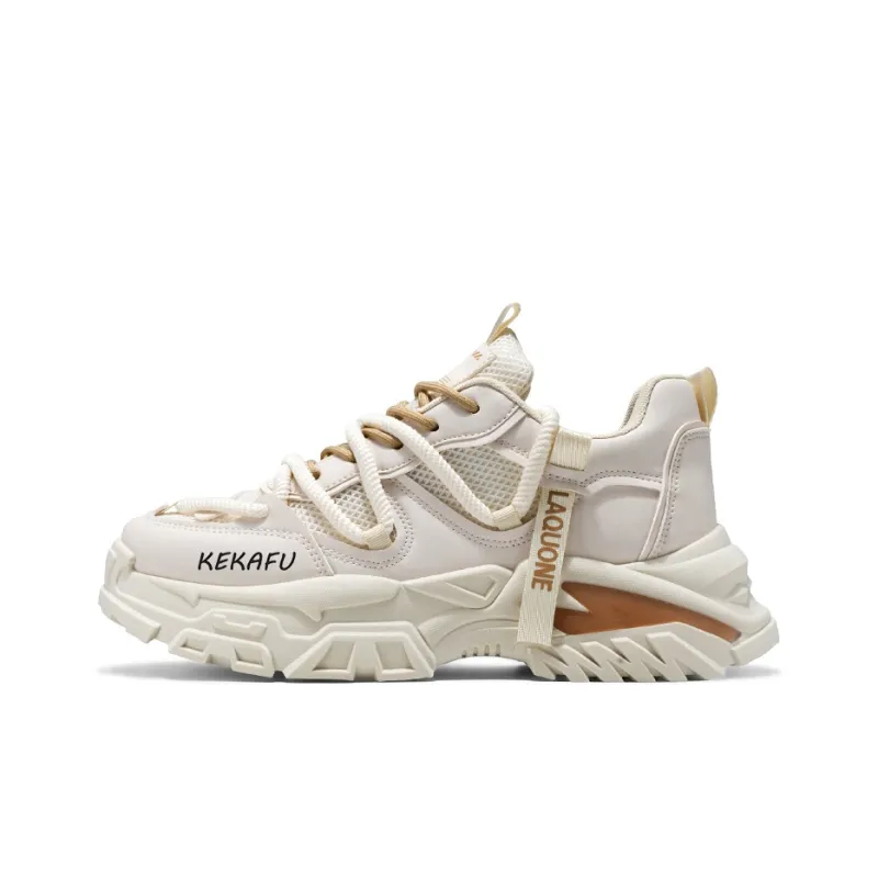 KEKAFU Anti Slip Wear Resistant Low Top Chunky Sneakers Men's-3