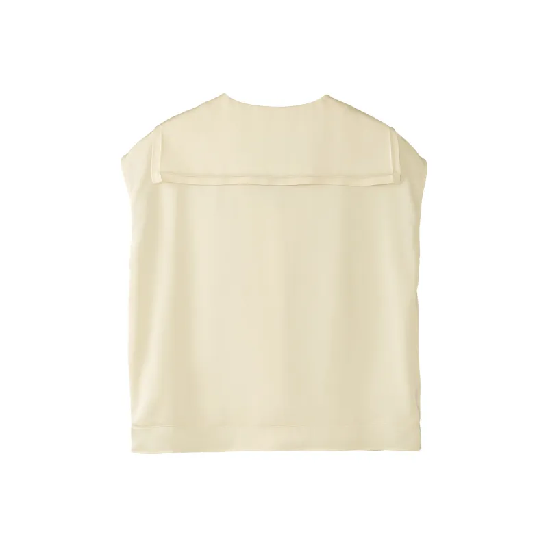 Fstudio Summer V Neck Color Block Versatile Shawl Short Sleeved Shirt Women's-2