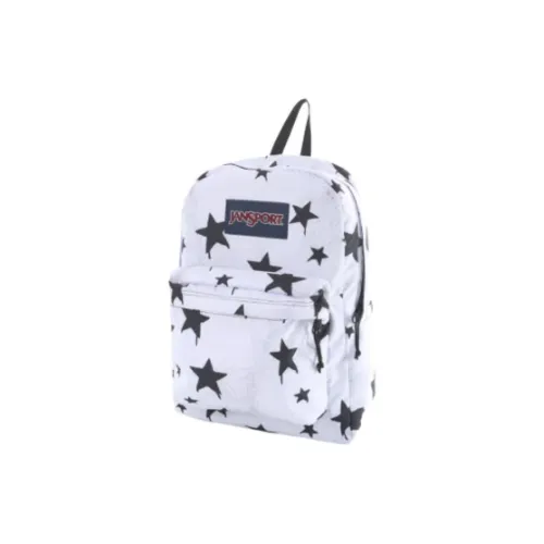 JanSport Fabric Backpack Medium Size Unisex White Star