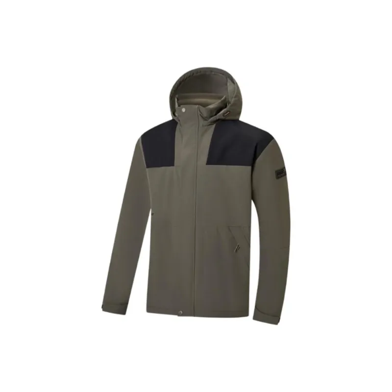 XTEP Variety Training Collection Trench Coat Men's Jasper/Jet Black-0
