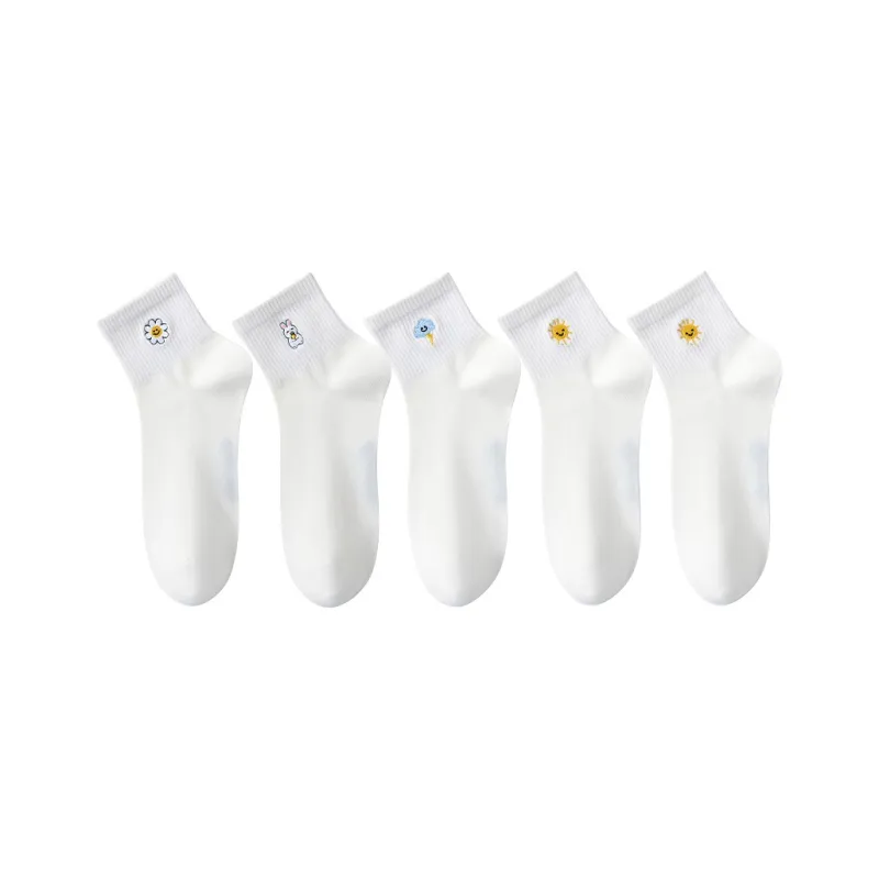 MIIOW Mid Calf Socks Unisex 5 Pack-15