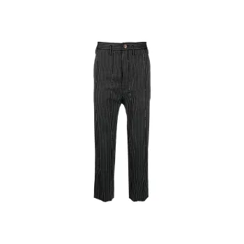 Vivienne Westwood Cruise Straight Leg Striped Cropped Trousers