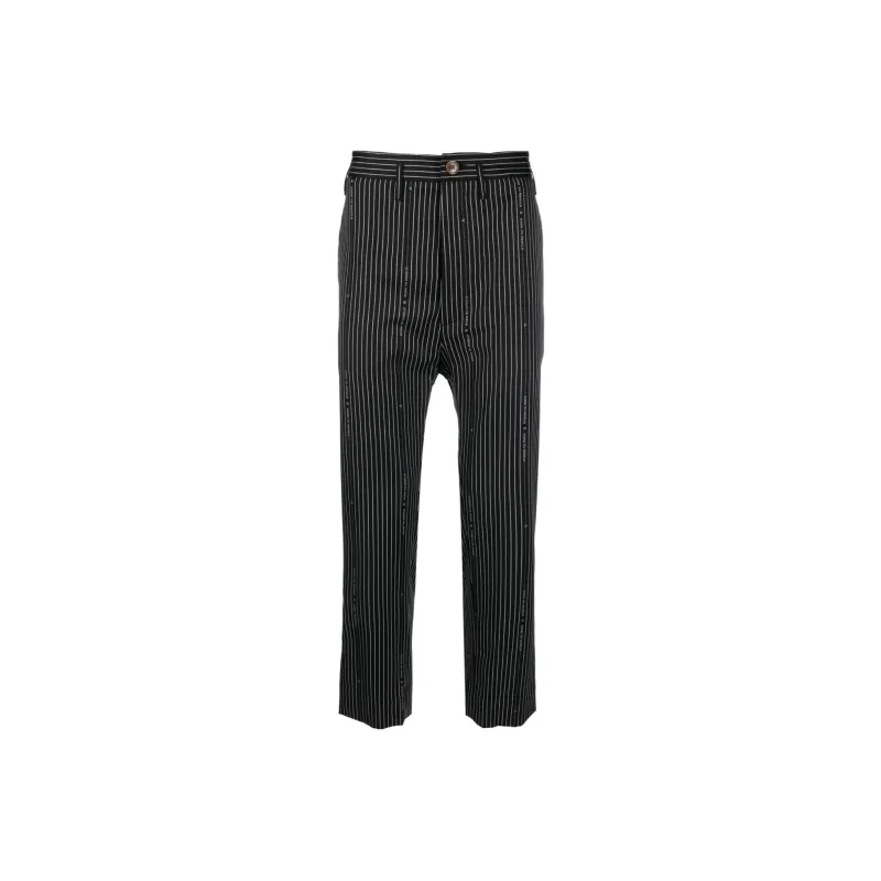 Vivienne Westwood Cruise Straight Leg Striped Cropped Trousers-0
