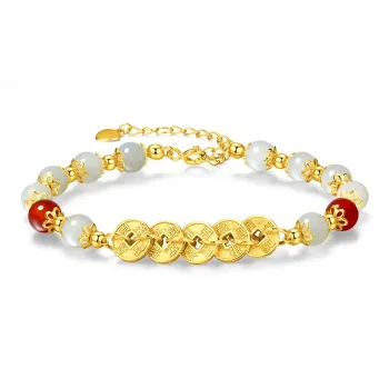 Hurry That Year Bracelets Pale Greenish White Jade Women's