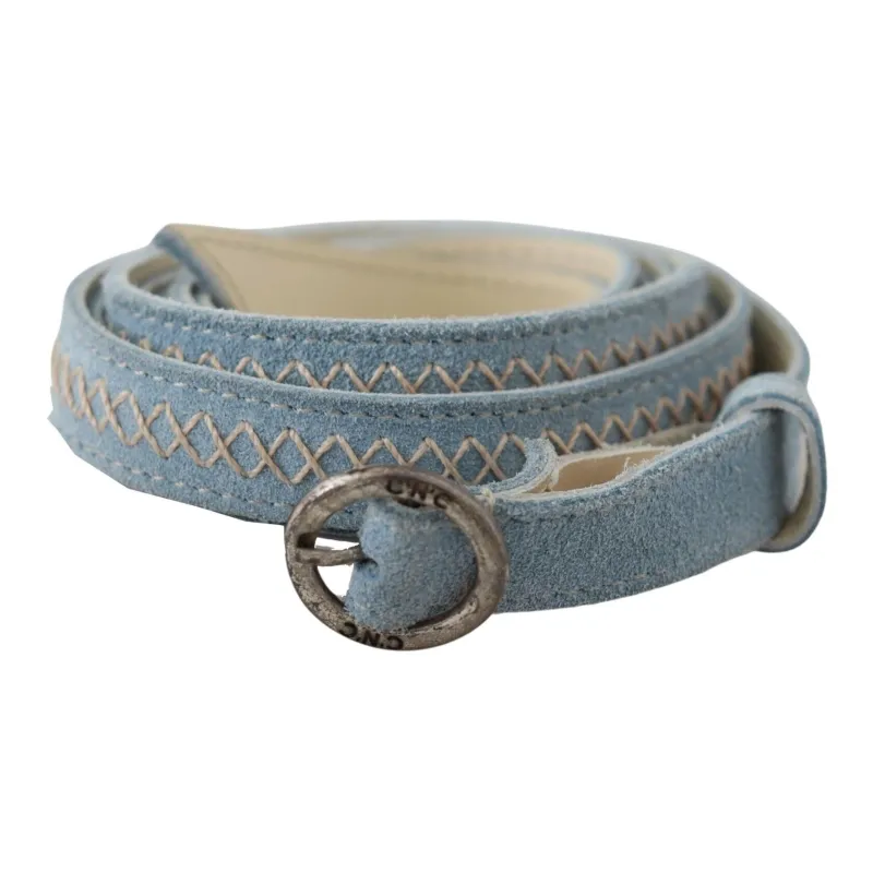 COSTUME NATIONAL Leather Belts Unisex Sky Blue -1