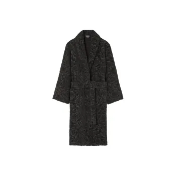 VERSACE Barocco Bathrobes Unisex Black