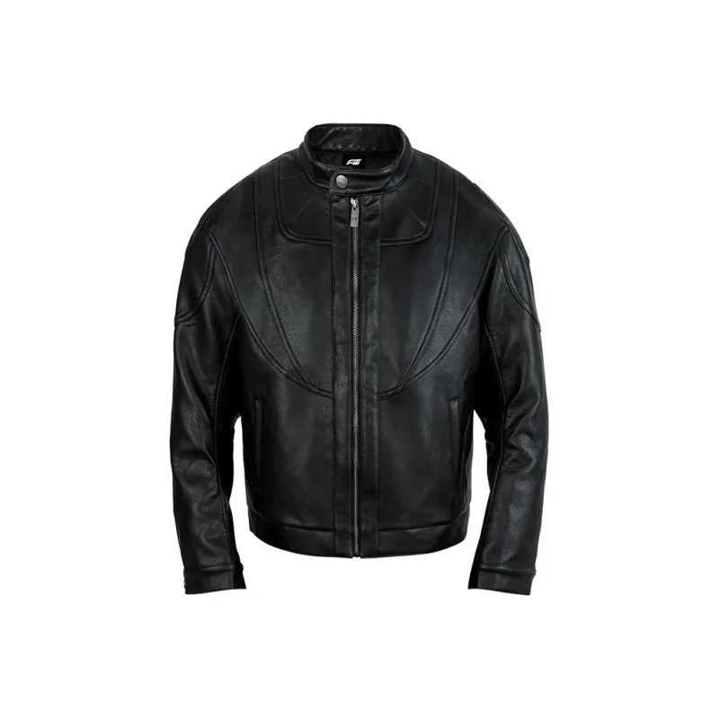 Antidote Worldwide Leather Jacket Unisex Black-0