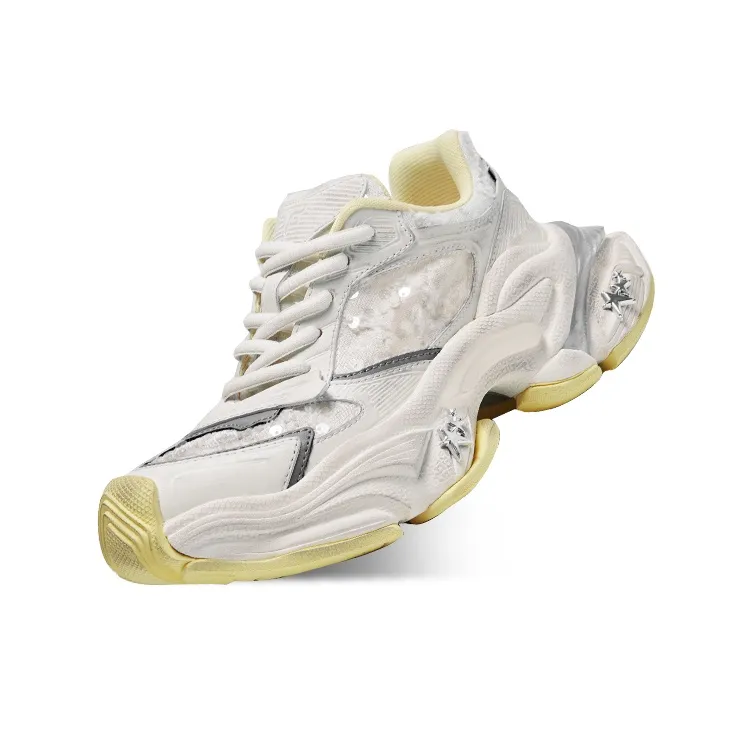 CHERYKALLY Star Pulse Slip Resistant, Abrasion Resistant, Breathable, Height Increasing Low Top Chunky Sneakers Women's-5