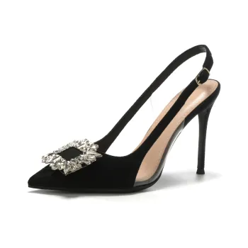 Zubumei Slim Heel High Heels Women's Black