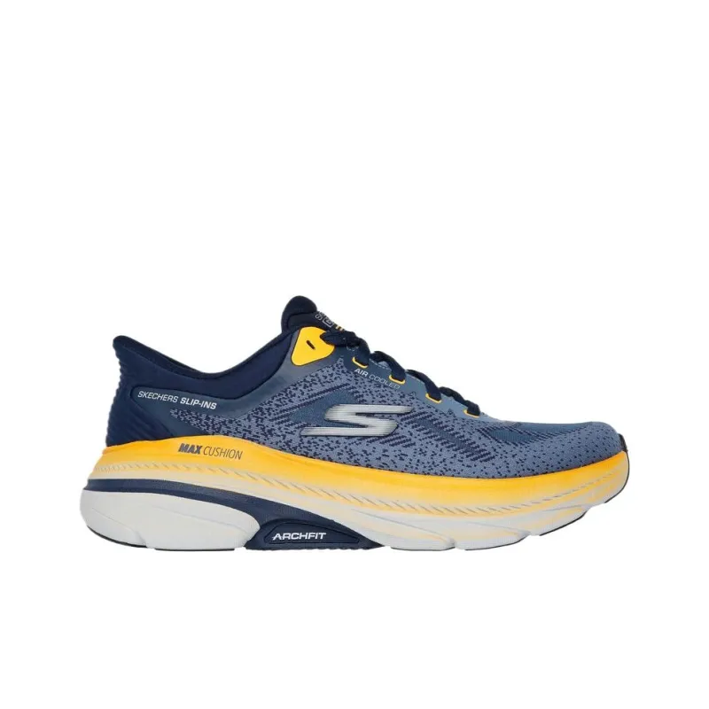 Skechers MAX CUSHIONINGARCHFIT 2.0 Low Top Running Shoes Men's Blue-1