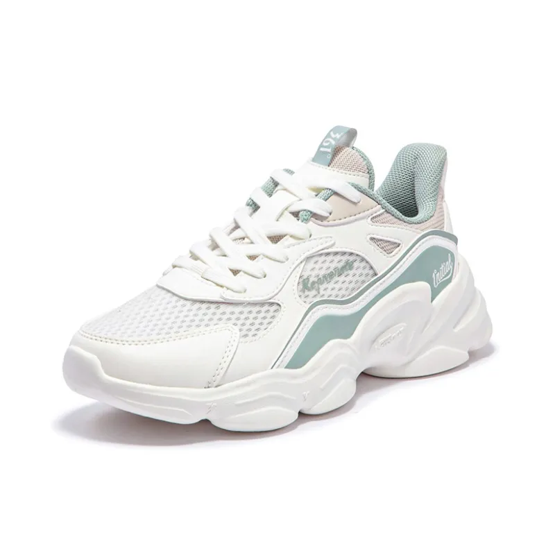 361° Cushioning, Breathable, Supportive Low Top Casual Shoes Women's Feather White Light Smoke Green-2