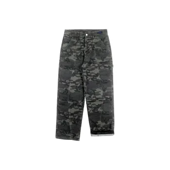 FONDLOOK Heavyweight Trendy Loose Fit Patchwork Jeans Pants Men's