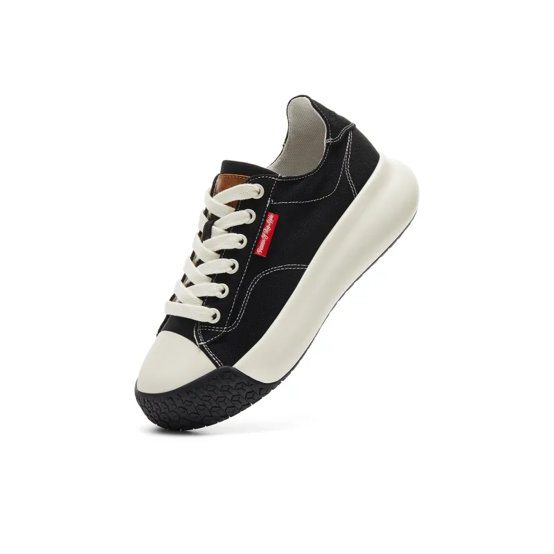 VOBA Anti Slip And Wear Resistant Height Increasing Low Top Canvas Shoes Women's-9