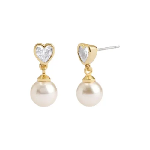 COACH Artificial Pearl Earrings Women's White