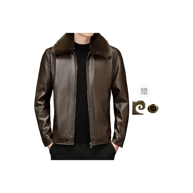 PIERRE CARDIN Leather Jacket Men's-4