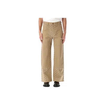 Marine Serre Moon Jacquard Twill Workwear Pants