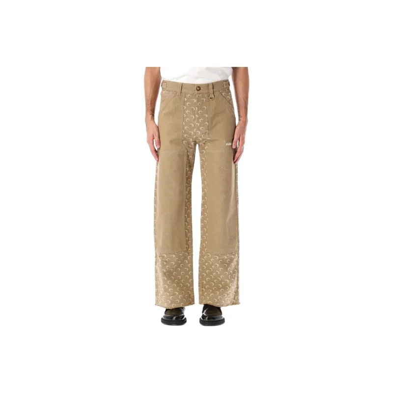 Marine Serre Moon Jacquard Twill Workwear Pants-0